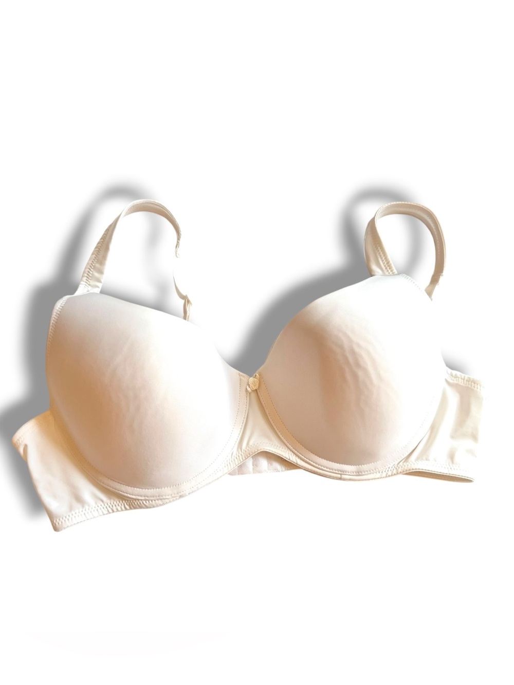 Barely Breezies Bra 42B White Padded Underwire Adjustable Clasp Back NWOT D-2